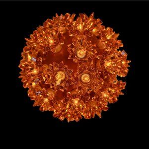 Holiday Bright Lights Orange 6" Bright Light Sphere Christmas Holiday Decoration